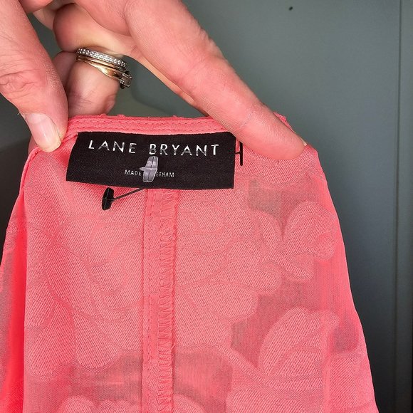 NWOT Lane Bryant Burnout wrap blouse Plus size 24 - Picture 3 of 4